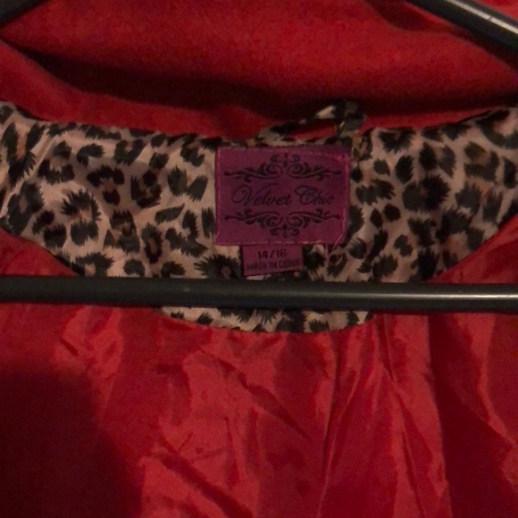Red velvet Chic coat - Picture 5 of 6